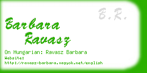 barbara ravasz business card